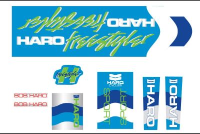Rahmen Stickerset Haro 1985 Sport